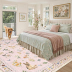 Soalmost Dog 8x10 Pink Area Rugs - Image 4