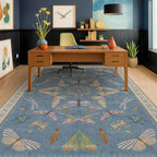 Hazo Haus 6x8 Blue Floral Area Rug - Image 3