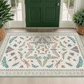 Washable Sage Green Large Entryway Rug, 3x4 Area Rugs by HazoHaus