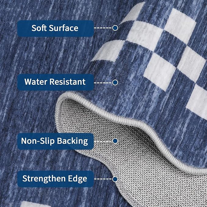 Rug Runners for Hallways 2x8 Washable Kitchen Runner Rug Non Slip Low Pile - Image 5