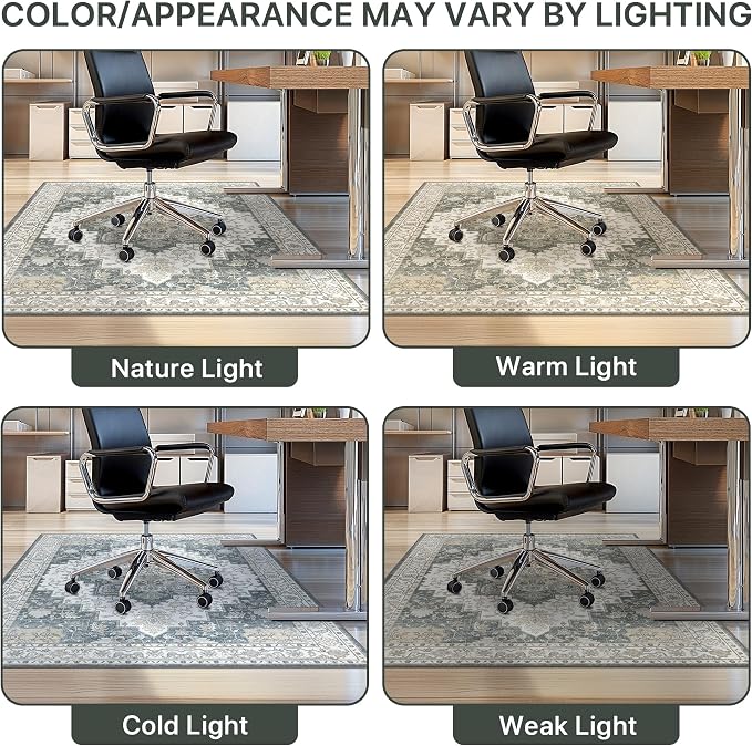 36"x60" Office Chair Mat for Hardwood Tile Floor, Under Desk Carpet Protector - Image 5