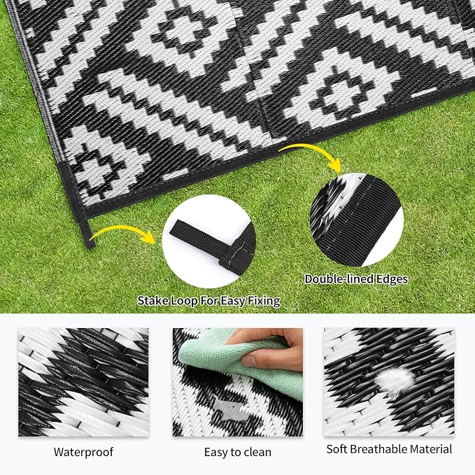 Outdoor Rugs Patio Camping Waterproof - Image 6