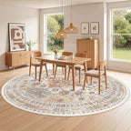 zesthome 9ft Round Rugs for Living Room, Non-Slip Washable Round Area Rugs - Image 8