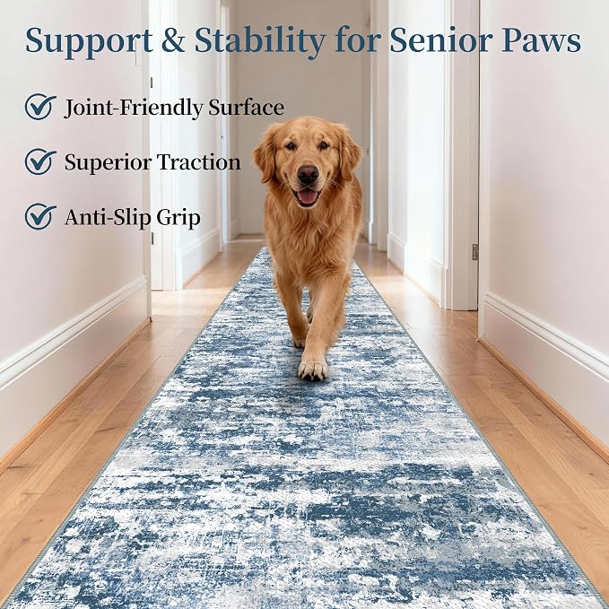 Washable Carpet Runners for Hallway 14ft-Non Slip Floor Runners for Dogs - Image 3