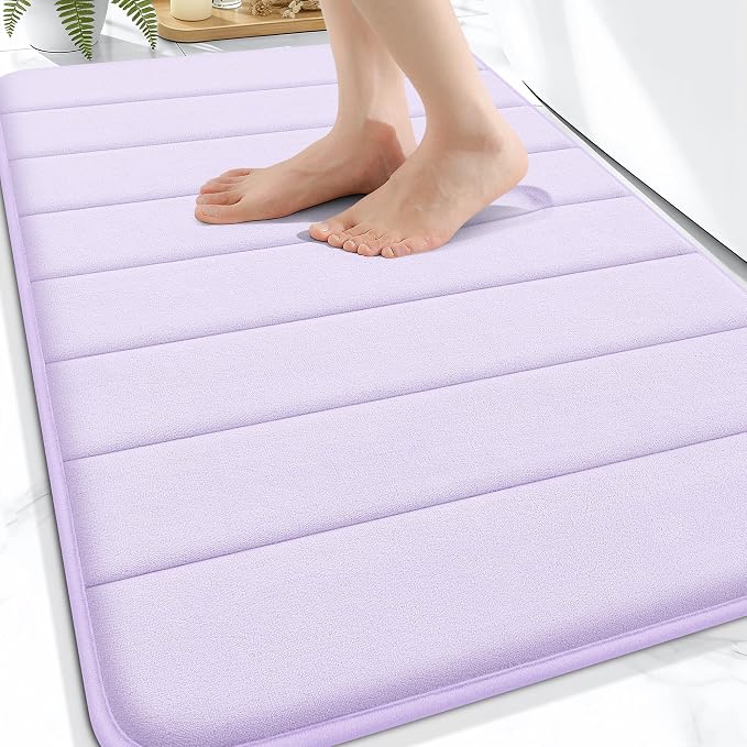 OLANLY Memory Foam Bath Mat 34x21, Super Soft Absorbent Bathroom Rugs, Quick Dry by OLANLY