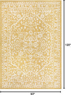 JONATHAN Y Boho Medallion Indoor Outdoor Area Rug 8X10 Yellow/Cream, Malta - Image 2
