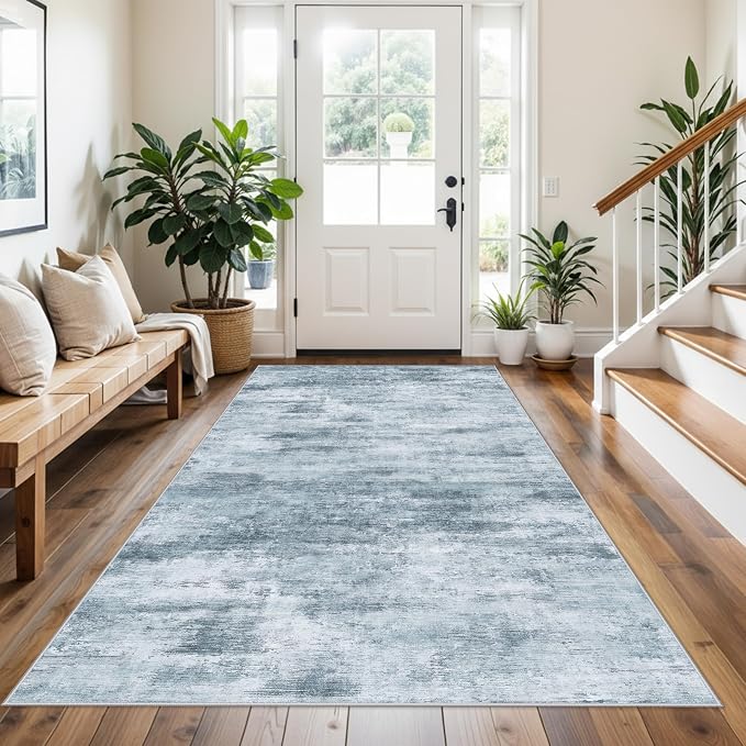 4x8 Washable Area Rug – Non-Slip Rubber Backed Indoor Rug by ZHXXUJ
