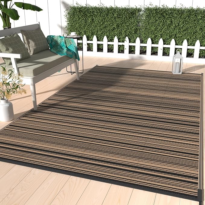 GENIMO Outdoor Rug for Patio Clearance, Lightweight Waterproof RV Camping Mat by GENIMO