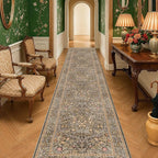 Brown Washable 3x16 Extra Long Runner Rug by HazoHaus