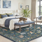 Soalmost Cat 5x7 Area Rugs for Living Room, Machine Washable Animal Floral - Image 4