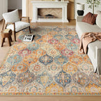 Lahome Moroccan Washable Area Rugs 9x12 Living Room, Soft 9x12 Area Rug by Lahome