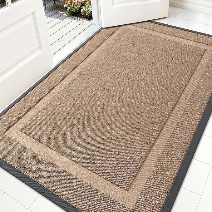 OLANLY Front Door Mat Indoor Outdoor Entrance, Waterproof All-Season, by OLANLY