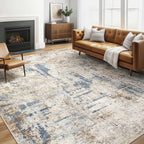 5x8 Area Rug Washable Rugs: Living Room Large Abstract Modern Soft Stain by LOONGRUG