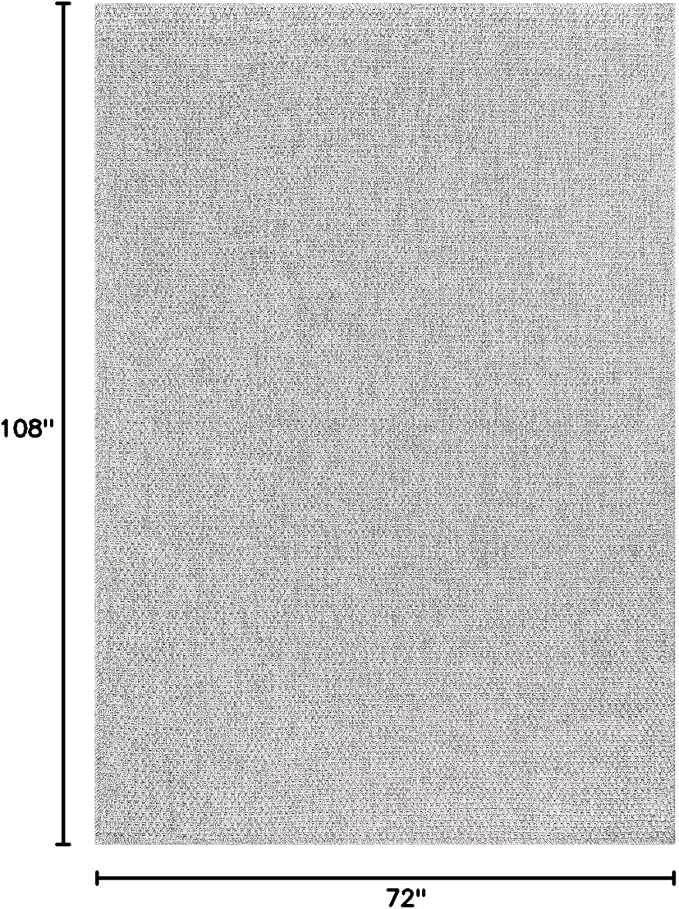 CAMILSON Easy Jute Rug 6x9, Indoor Outdoor Gray Color Farmhouse Area Rugs - Image 2