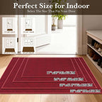Indoor Door Mat 17"x30", Low-Profile Welcome Front Door Mat Indoor Entrance - Image 2