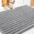 Smiry Dog Door Mat for Muddy Paws 30x20, Absorbent Dirt Trapper, Non-Slip by Smiry