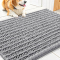 Smiry Dog Door Mat for Muddy Paws 32x21, Absorbent Dirt Trapper, Non-Slip by Smiry