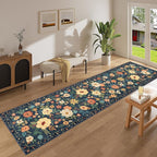 DUKINO 2.6x14 Kitchen Runner Rug, Lightweight Floral Washable Rug - Image 6