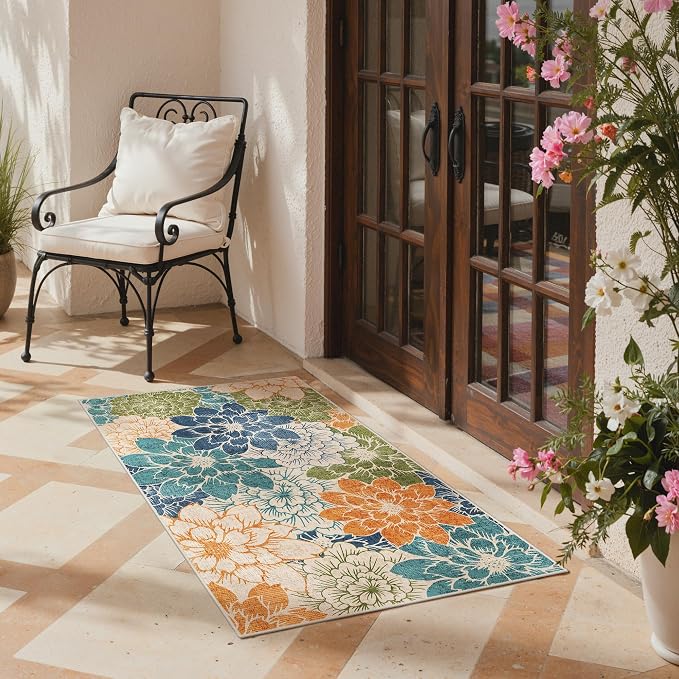 GENIMO Indoor Outdoor Area Rug for Entryway, Machine Washable, Waterproof - Image 3