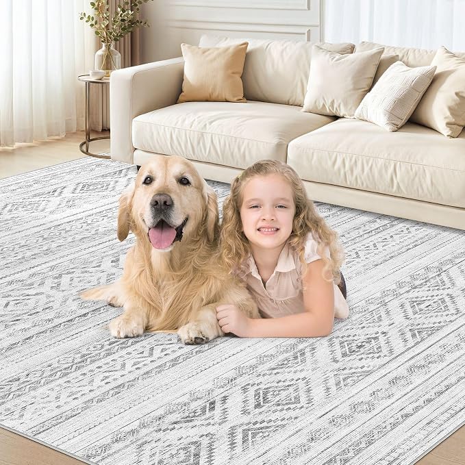 cotiled 10x14 Area Rugs Living Room Rug: Washable Boho Rugs - Image 5