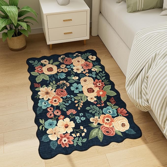 DUKINO 2x3 Entryway Rug, Floral Washable Indoor Door Mat - Image 7