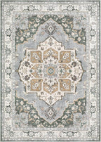 8x10 Washable Area Rug: Vintage Neutral Soft Non Slip Thin Large Floor Carpet - Image 8