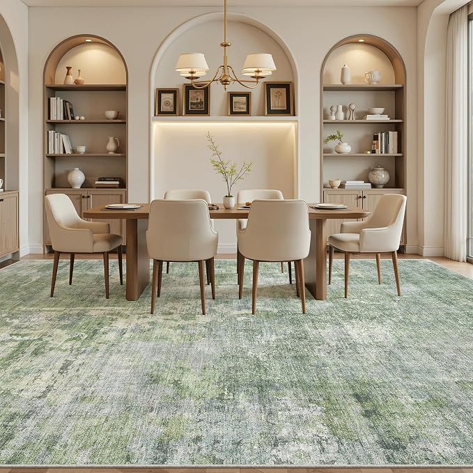 Soalmost 10x14 Area Rugs for Living Room, Non Slip Machine Washable Vintage Rugs - Image 4