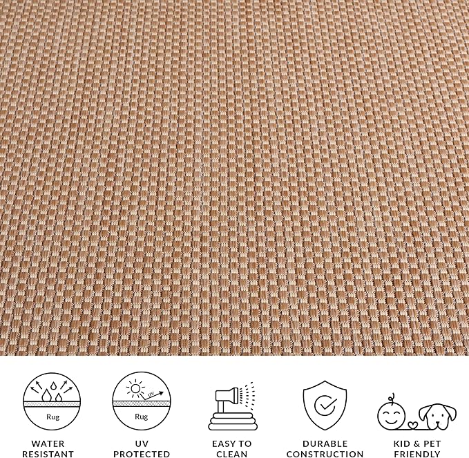 SAFAVIEH Courtyard Collection 7'1" Round Natural/Cream CY8521 Indoor/ Outside - Image 8