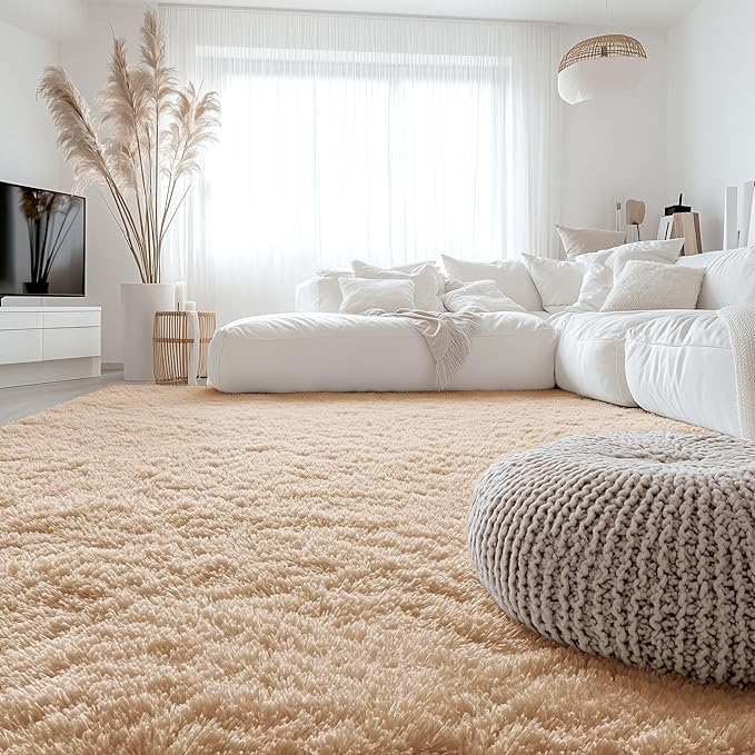 OLANLY 6x6 Area Rugs for Living Room Bedroom, Machine Washable Soft Fluffy by OLANLY