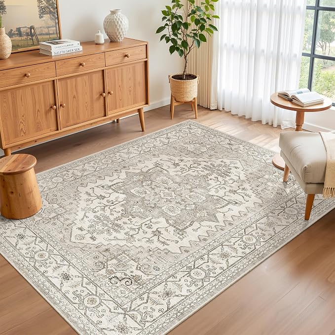 Madane Area Rug 3x5, Entryway Washable Vintage Runners Bedroom Non Slip Indoor - Image 2