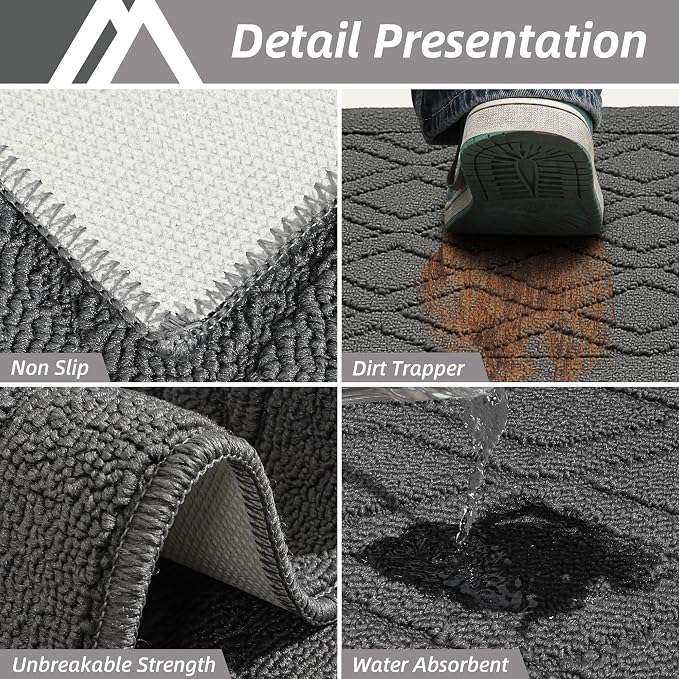 COSY HOMEER-Kitchen-Rugs-Non-Slip-Washable 24"x60" Absorbent Kitchen Runner - Image 5