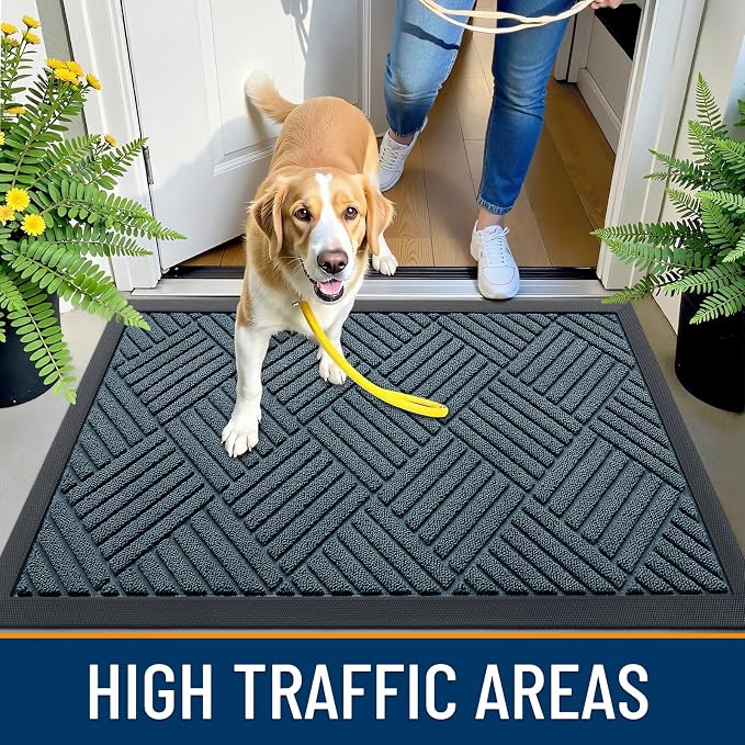 OLANLY Front Door Mat Outside Entrance 29.5x17, Heavy Duty Sturdy Natural - Image 6