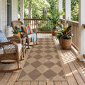 Lahome Colette Checkered Easy Jute Runner Rug, 2x6 Kitchen Mats by Lahome