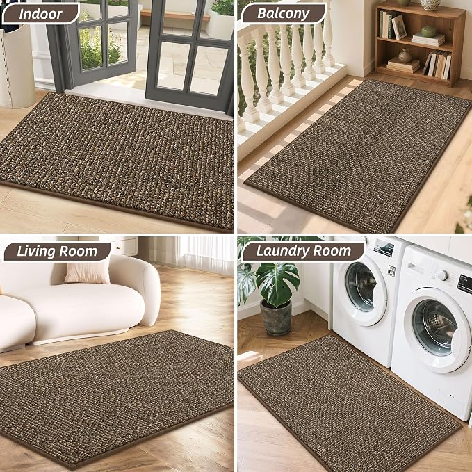 BEQHAUSE Dirt Trapper Door Mat 32" x 48", Non-Slip Washable Doormats Entrance - Image 8