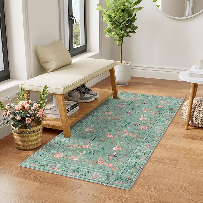 DUKINO 2x4 Rug for Hallway, Washable Kitchen Runner Rug - Image 3