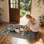 3x5 Living Room Area Rugs: Vintage Washable Non-Slip Rug - Image 2