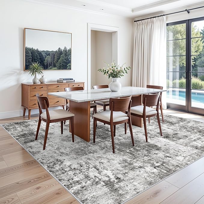 8x8 Square Area Rug Living Room – Non-Slip Washable Large Floor Carpet - Image 5