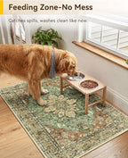 RELEANY Area Rugs Small 2'x3' Washable Non-Slip, Floral Vintage Distress - Image 3