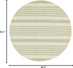 SAFAVIEH Courtyard Collection 6'7" Round Beige/Sweet Pea CY6062 Stripe Indoor/ - Image 2