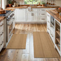 MatEssenz Cotton Blend Kitchen Rug Set 2 Piece, American Country Woven Runner by MatEssenz