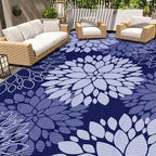 LuxStep Outdoor Rug Waterproof Outdoor Plastic Straw Rug Reversible Patio Rug by LuxStep