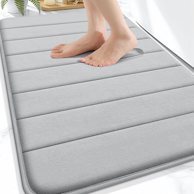 OLANLY Memory Foam Bath Mat 32x20, Super Soft Absorbent Bathroom Rugs, Quick Dry by OLANLY