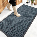 OLANLY Front Door Mat Outside Entrance 47x23, Heavy Duty Sturdy Natural Rubber by OLANLY