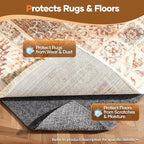 Veken Non Slip Cushioned Rug Pad Gripper 10 x 14 Ft, Felt and Silicone Backing - Image 5