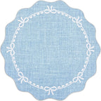 GarveeHome Scalloped Bow Rug for Living Room, 5ft Round Rugs Washable Solid - Image 4