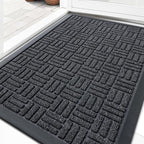 OLANLY Front Door Mat Outside Entrance 29.5x17, Heavy Duty Sturdy Natural by OLANLY
