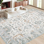 XLUEZ Area Rug 10x14 Living Room Rugs, Machine Washable Vintage Distressed Boho - Image 2