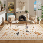 DUKINO 4x6 Area Rug, Non Slip Washable Rug - Image 3