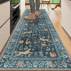 DUKINO 2.6x8 Rug for Hallway, Washable Kitchen Runner Rug by DUKINO