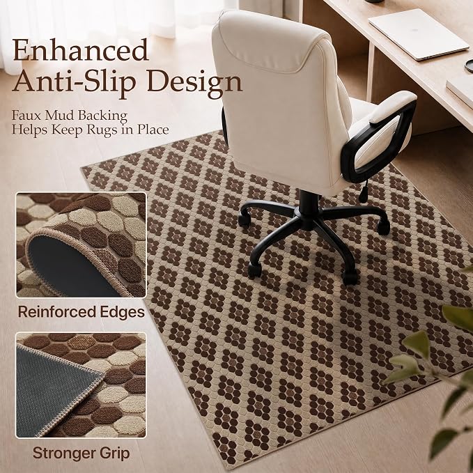 48"x60" Office Chair Mat for Hardwood Tile Floor, Under Desk Carpet Protector - Image 5